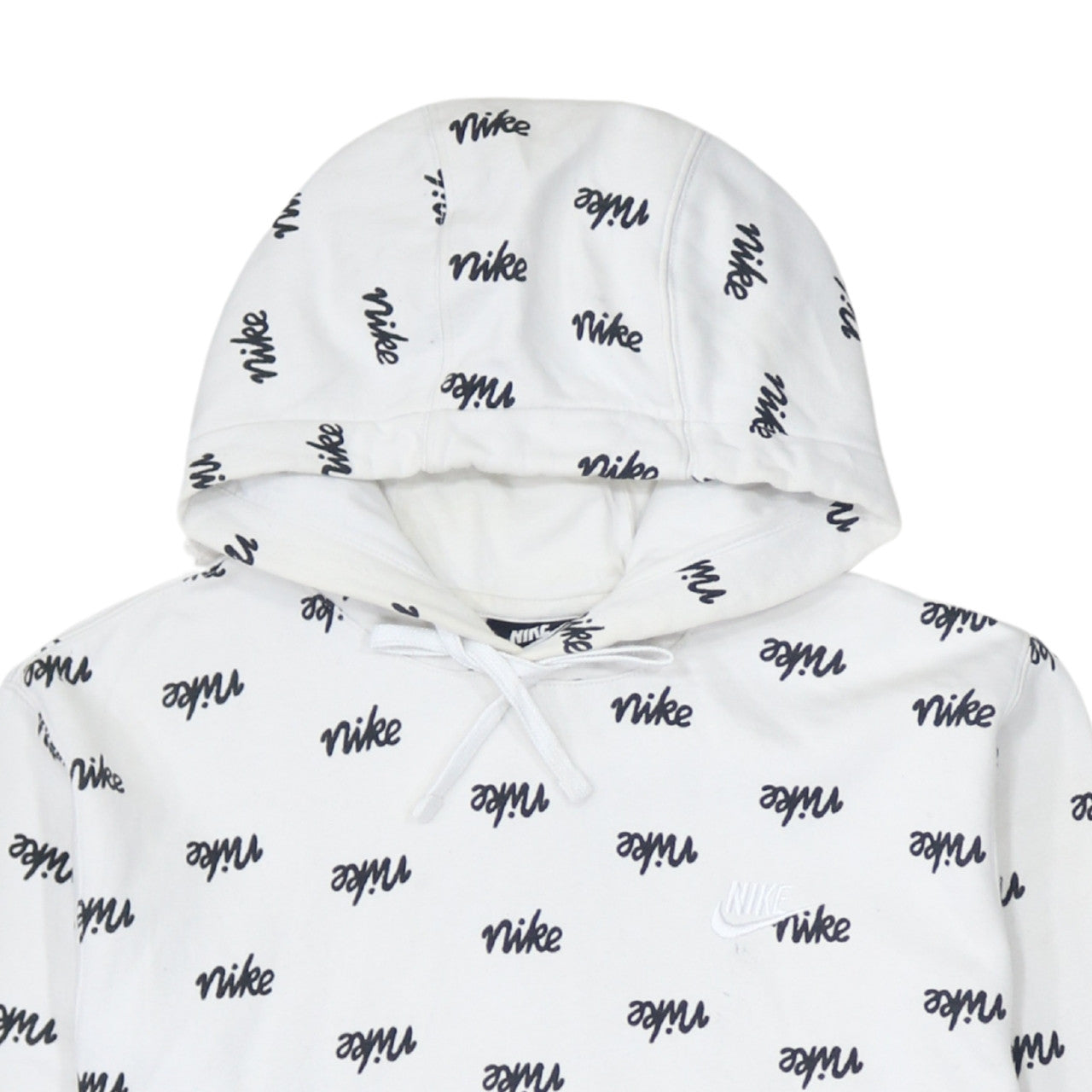Nike Men's White Graphic Print Pullover Hoodie Size S