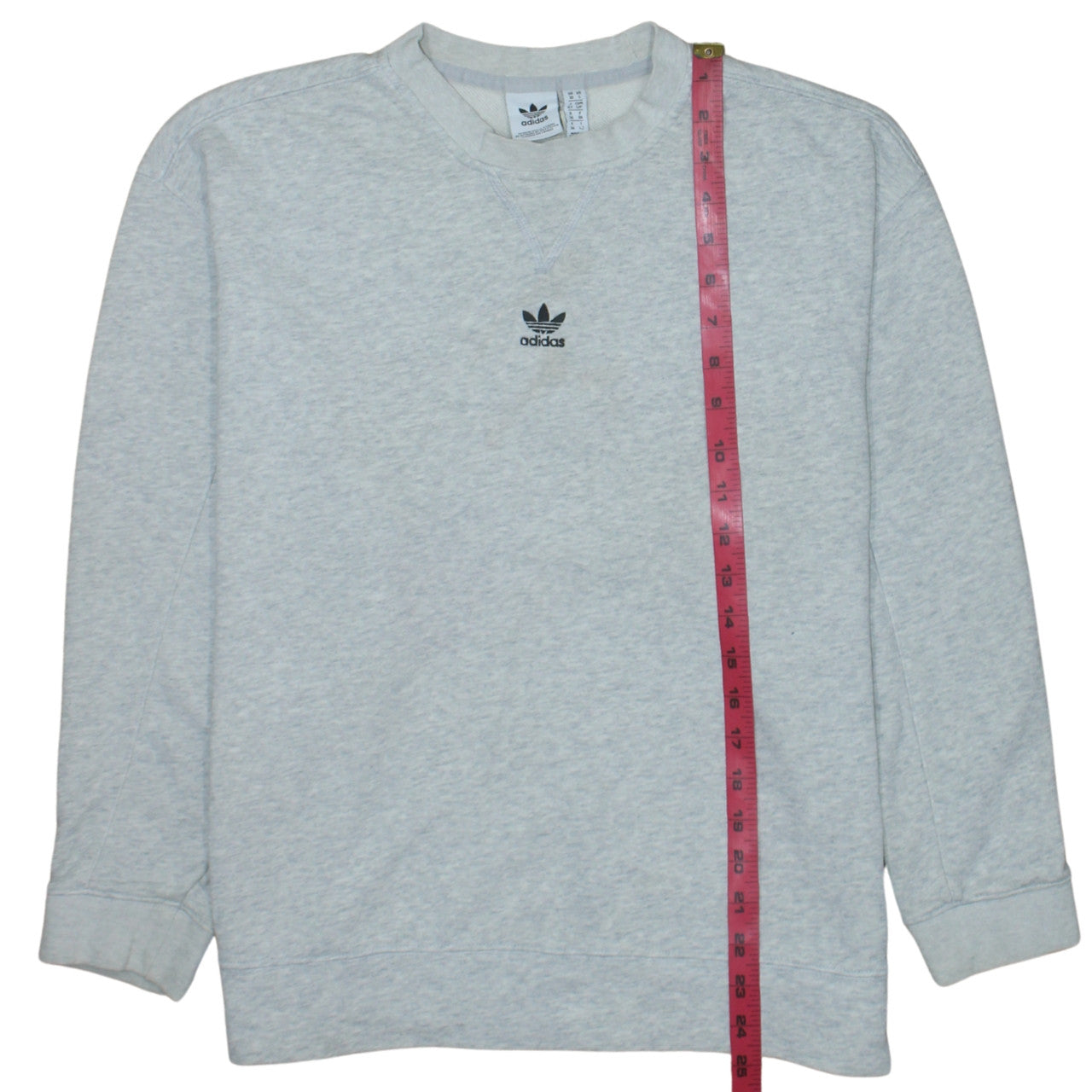 Adidas Women Grey Crew Neck Pullover Sweatshirt Size 10