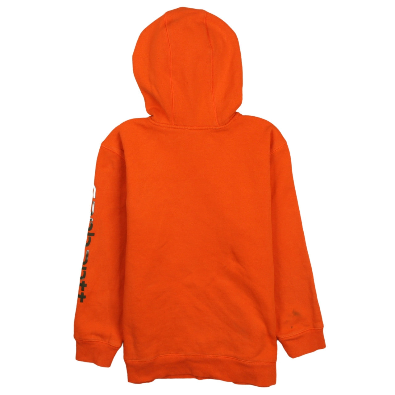 Carhartt Boys Orange Pullover Hoodie M 10-12 Years Logo Fleece Sweatshirt