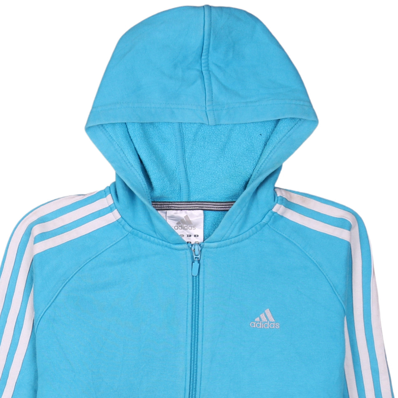 Adidas Teens Blue Full Zip Hoodie 164 Logo Sportswear