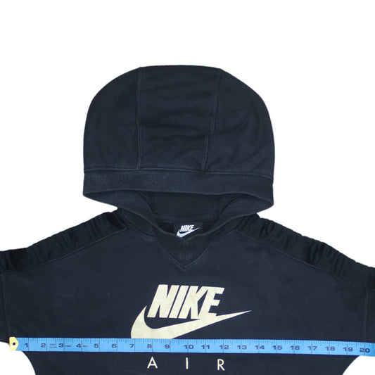 Nike Girls Black Air Pullover Hoodie Fleece Sweatshirt Size 146
