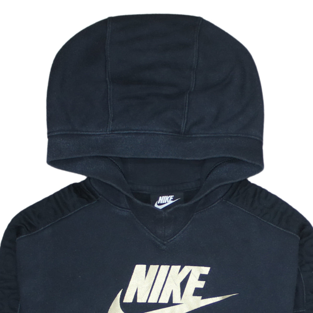 Additional view of Nike girls’ black air pullover hoodie fleece sweatshirt, size 146