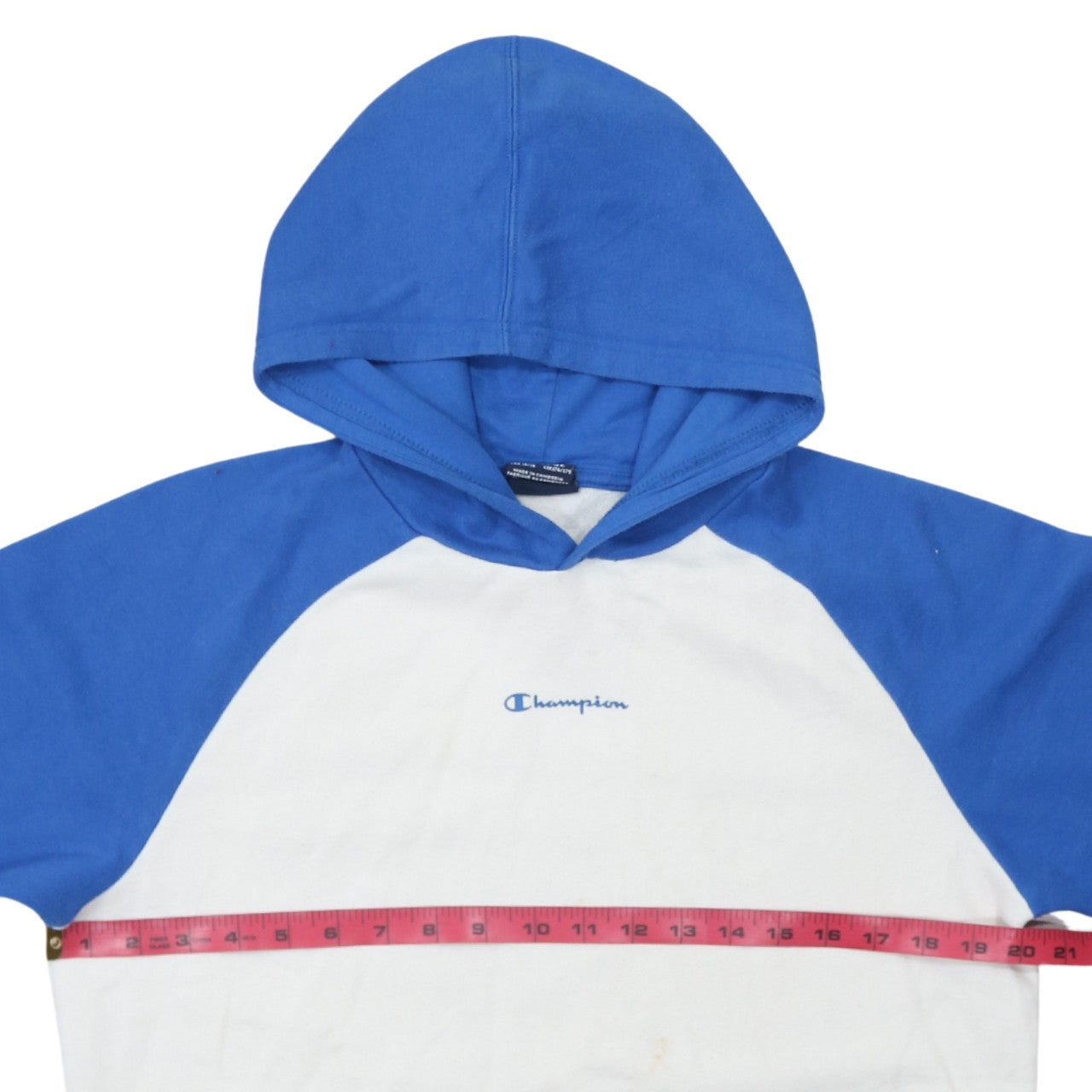 Champion Boys Blue & White Pullover Hoodie Size 15-16 Years Cotton Blend