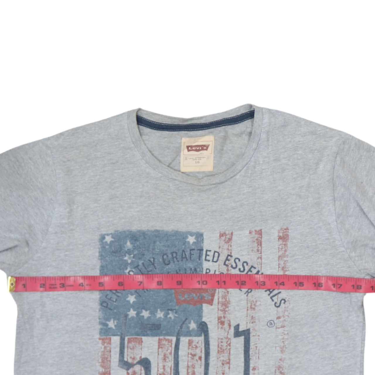 Levi's Boys Grey Long Sleeve 501 Logo T-Shirt Size 16 Years