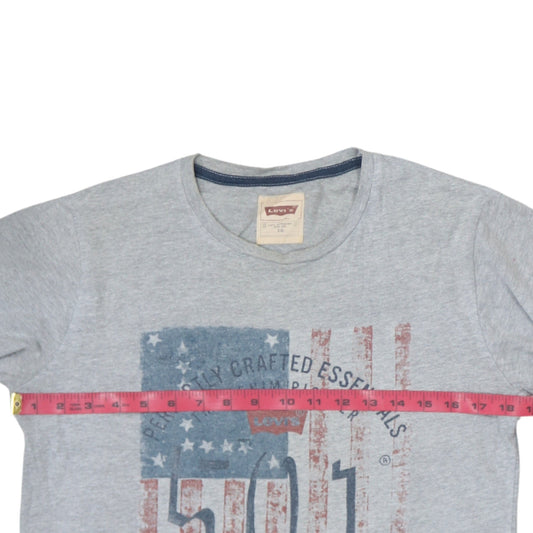 Levi's Boys Grey Long Sleeve 501 Logo T-Shirt Size 16 Years