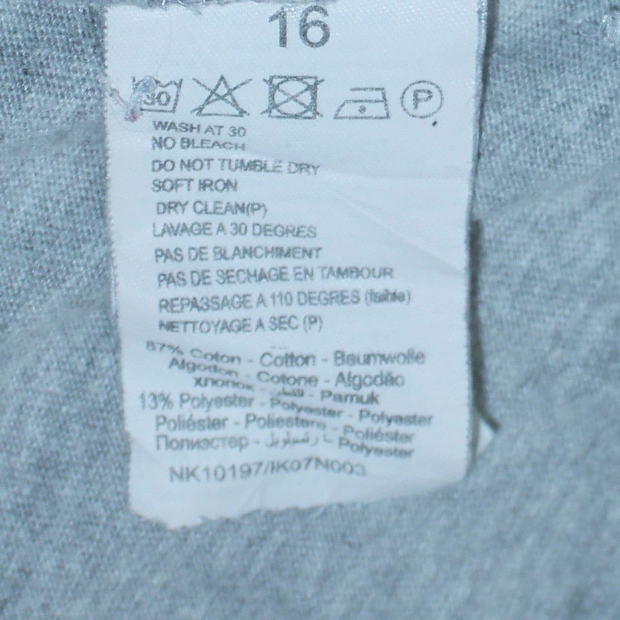 Levi's Boys Grey Long Sleeve 501 Logo T-Shirt Size 16 Years