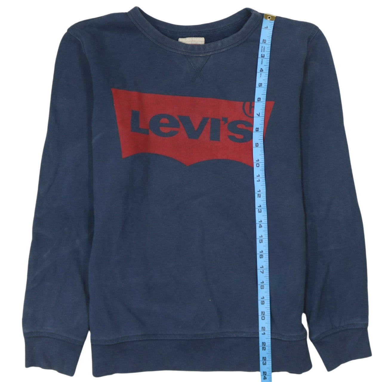 Levi's Boys Blue Pullover Fleece Sweatshirt Size 16 Years Logo Design
