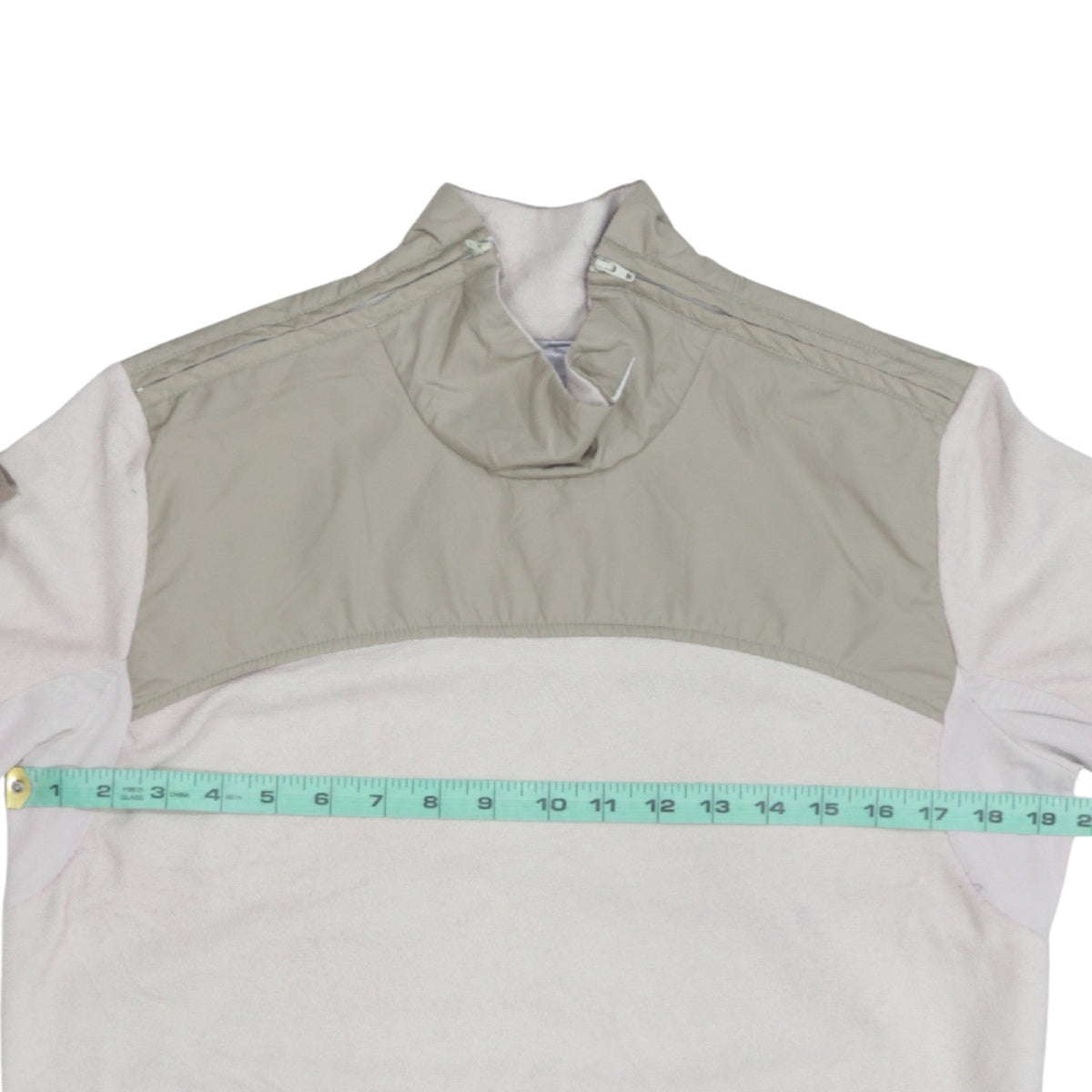 Back view of Nike Women Beige Therma Fit Fleece Pullover Sweatshirt, size L