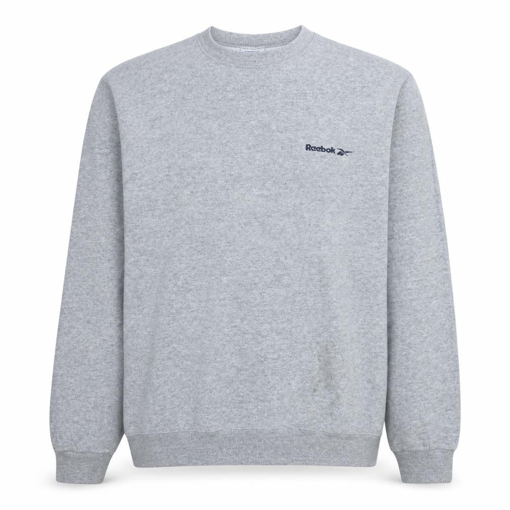 Reebok Men's Grey Regular Fit Crew Neck Sweatshirt M