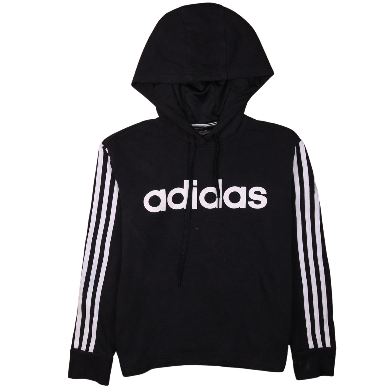 Adidas Womens Black Hoodie Size 12-14 Pullover Logo Sportswear