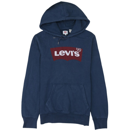 Levi's Men's Blue Pullover Hoodie S Logo Graphic Fleece Sweatshirt