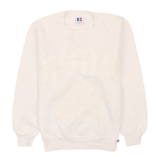 Russell Athletic Women Beige CSUN Pullover Sweatshirt Size S