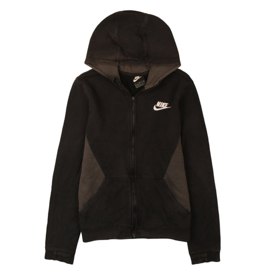 Nike Boys Black XL Full Zip Hoodie Fleece Sweatshirt 158-170cm