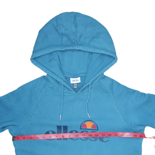 Ellesse Men's Blue Pullover Hoodie M Sports Logo Sweatshirt
