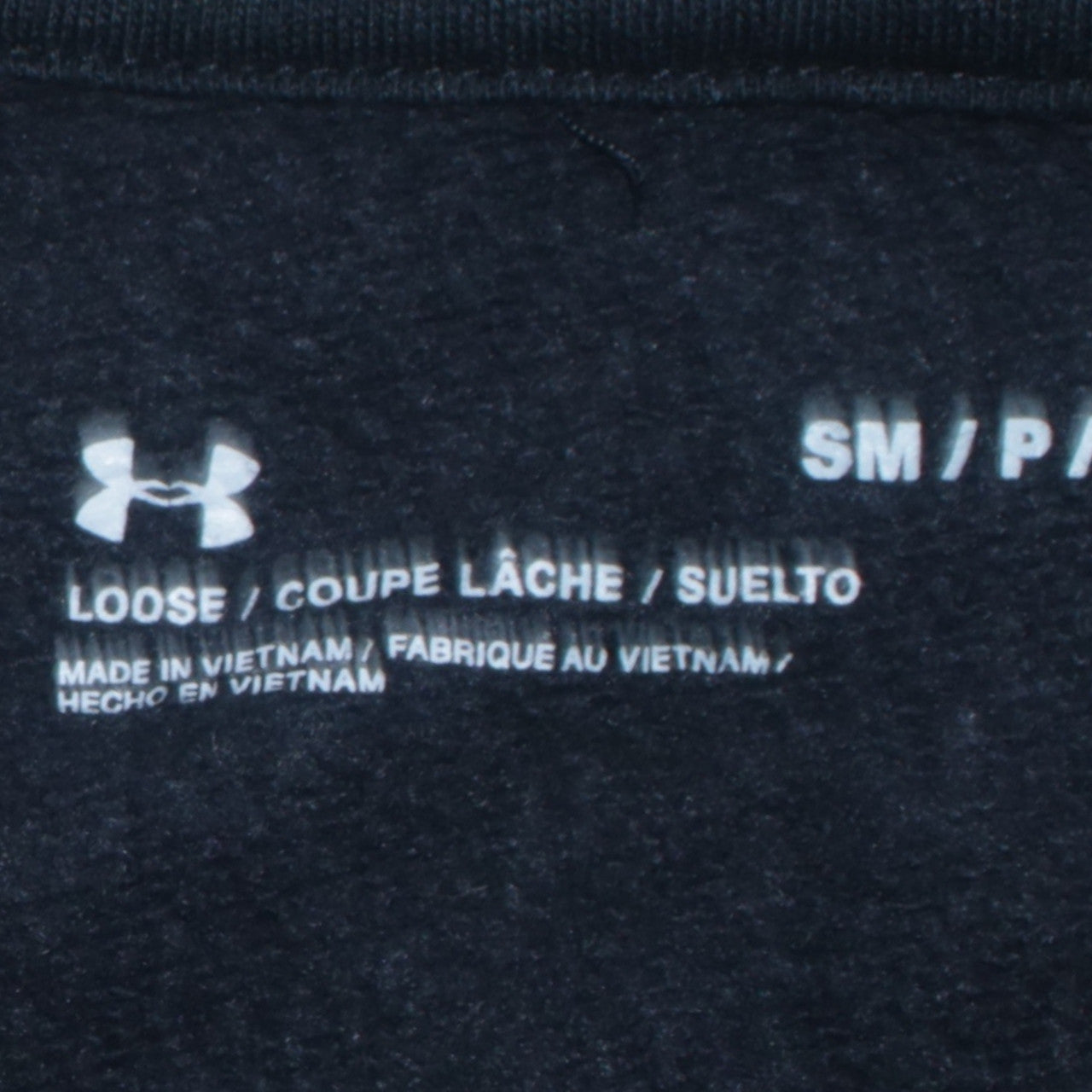 Under Armour Men Blue Pullover Hoodie Size S Relaxed Fleece Sweatshirt