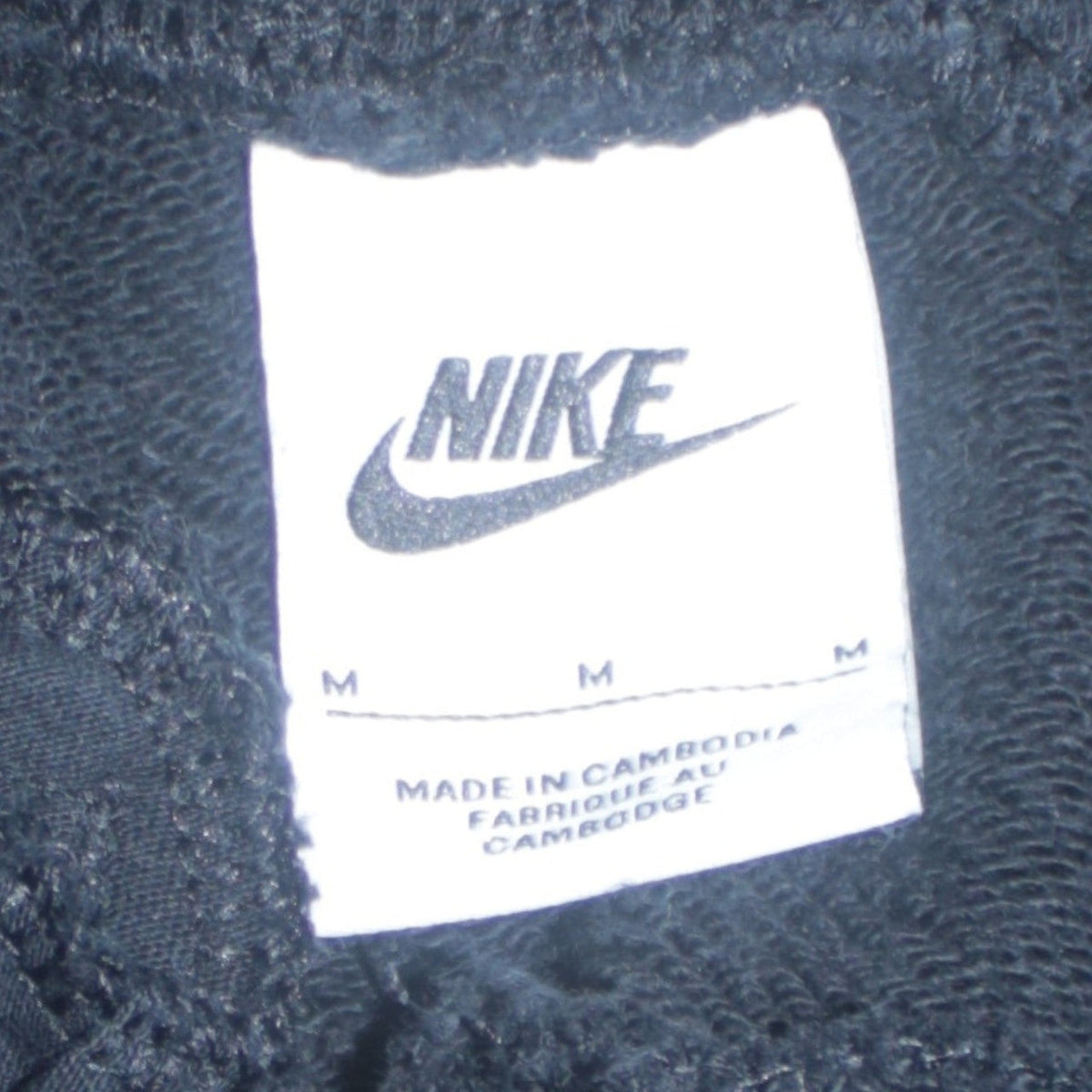Additional view of Nike Air Men's Black Jogger Trousers, size M, Regular Fit Fleece