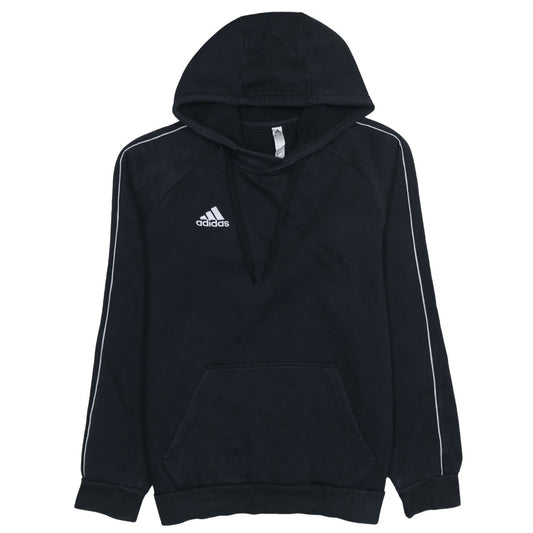 Adidas Mens Black Small Pullover Hoodie with Logo and Drawstring