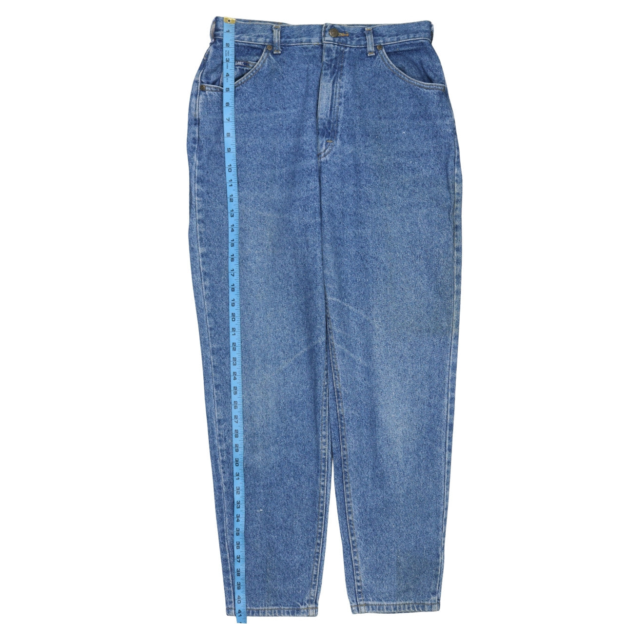 Lee Womens Blue High Rise Mom Jeans Size 14 Vintage 90s Denim