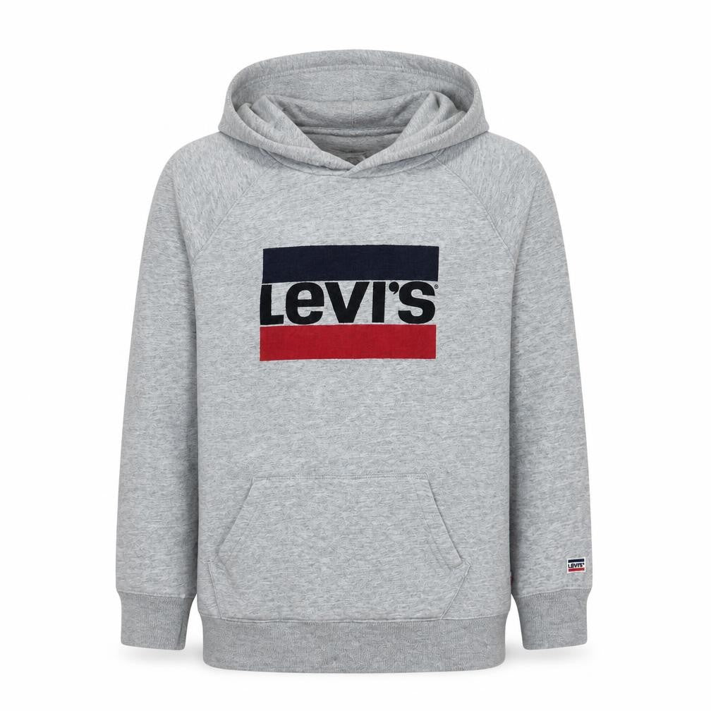 Levi's Mens Grey Hoodie L Pullover Graphic Logo Cotton Blend