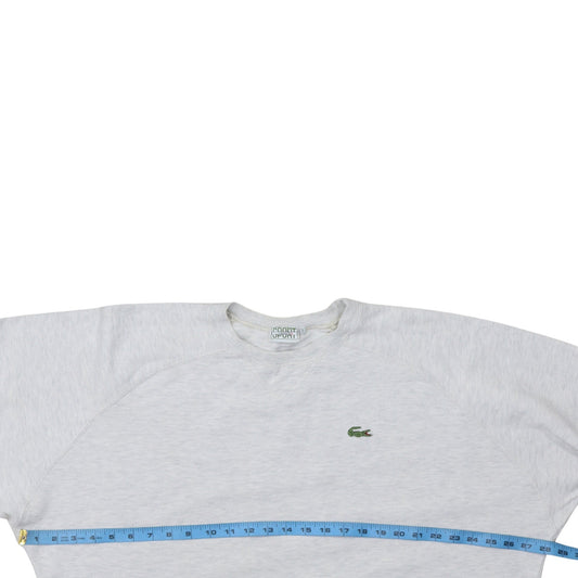 Lacoste Men’s Grey Crew Neck Cotton Sweatshirt 2XL Pullover
