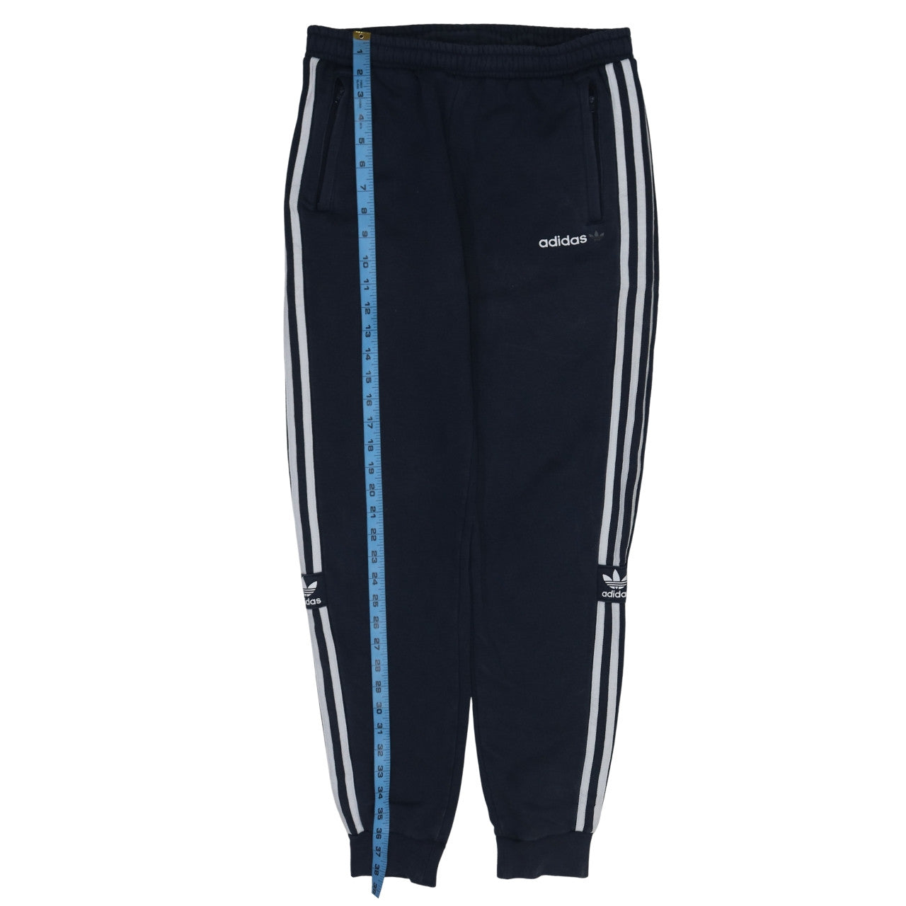 Adidas Boys Blue Jogger Sweatpants 15-16 Years Elastic Waist Fleece Activewear