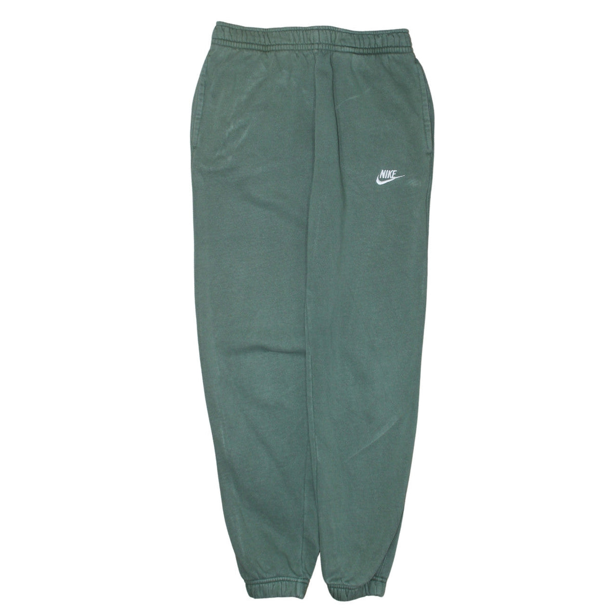 Additional front view of Nike Men's Green Regular Fit Fleece Sweatpants, size S