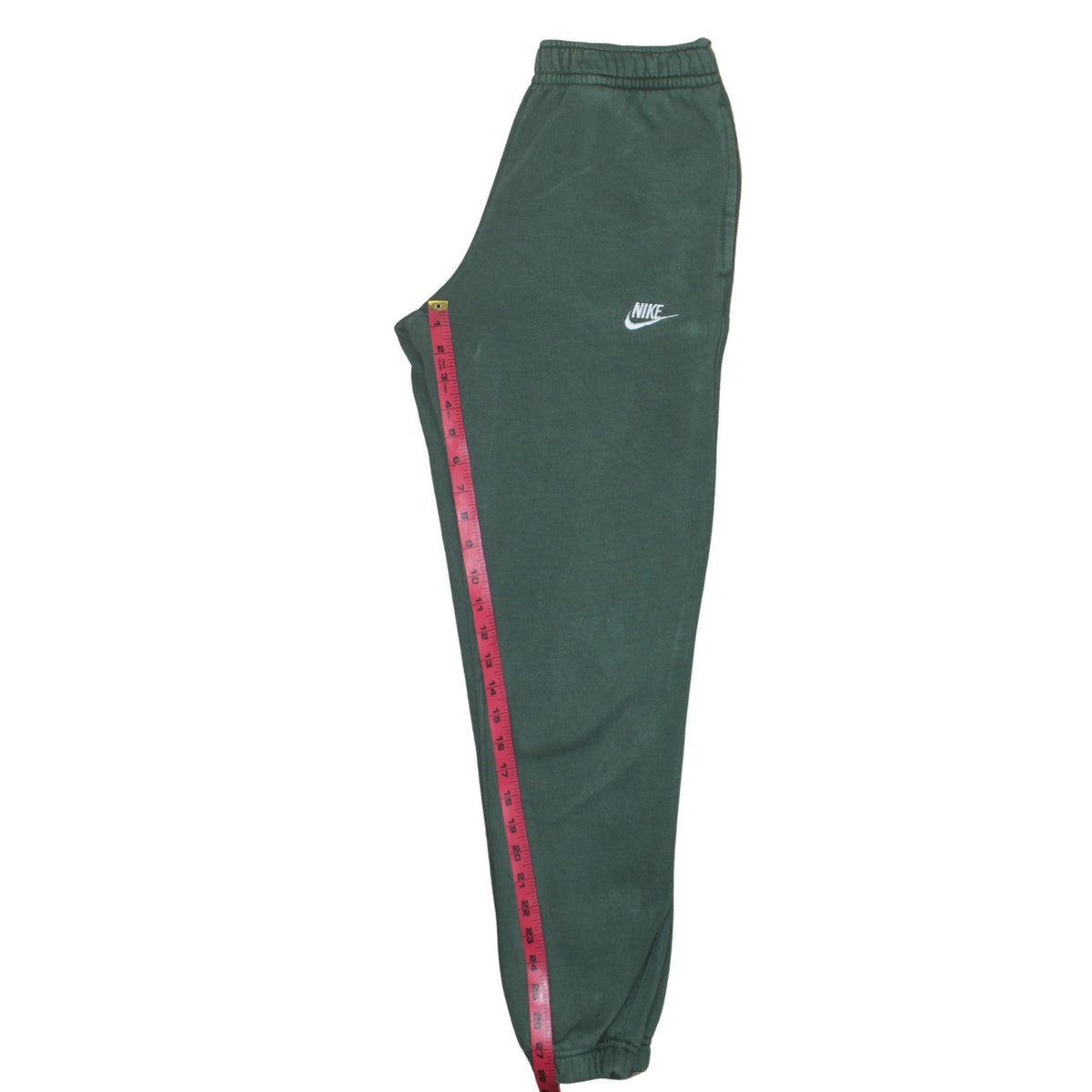 Back view of Nike Men's Green Regular Fit Fleece Sweatpants, size S