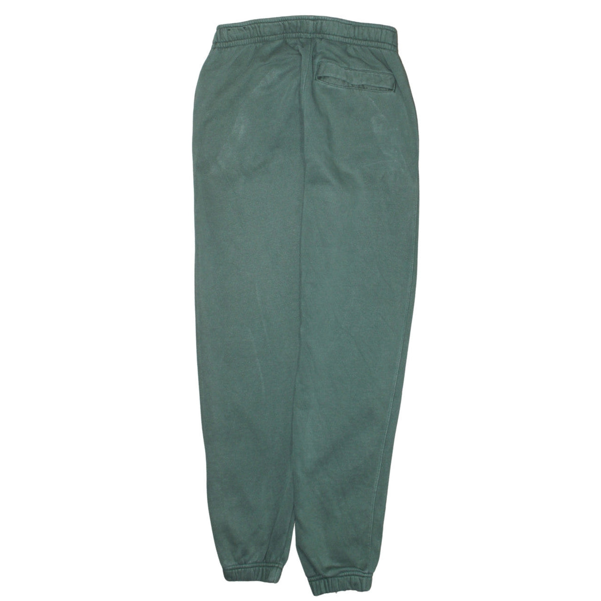 Brand and care label for Nike Men's Green Regular Fit Fleece Sweatpants, size S