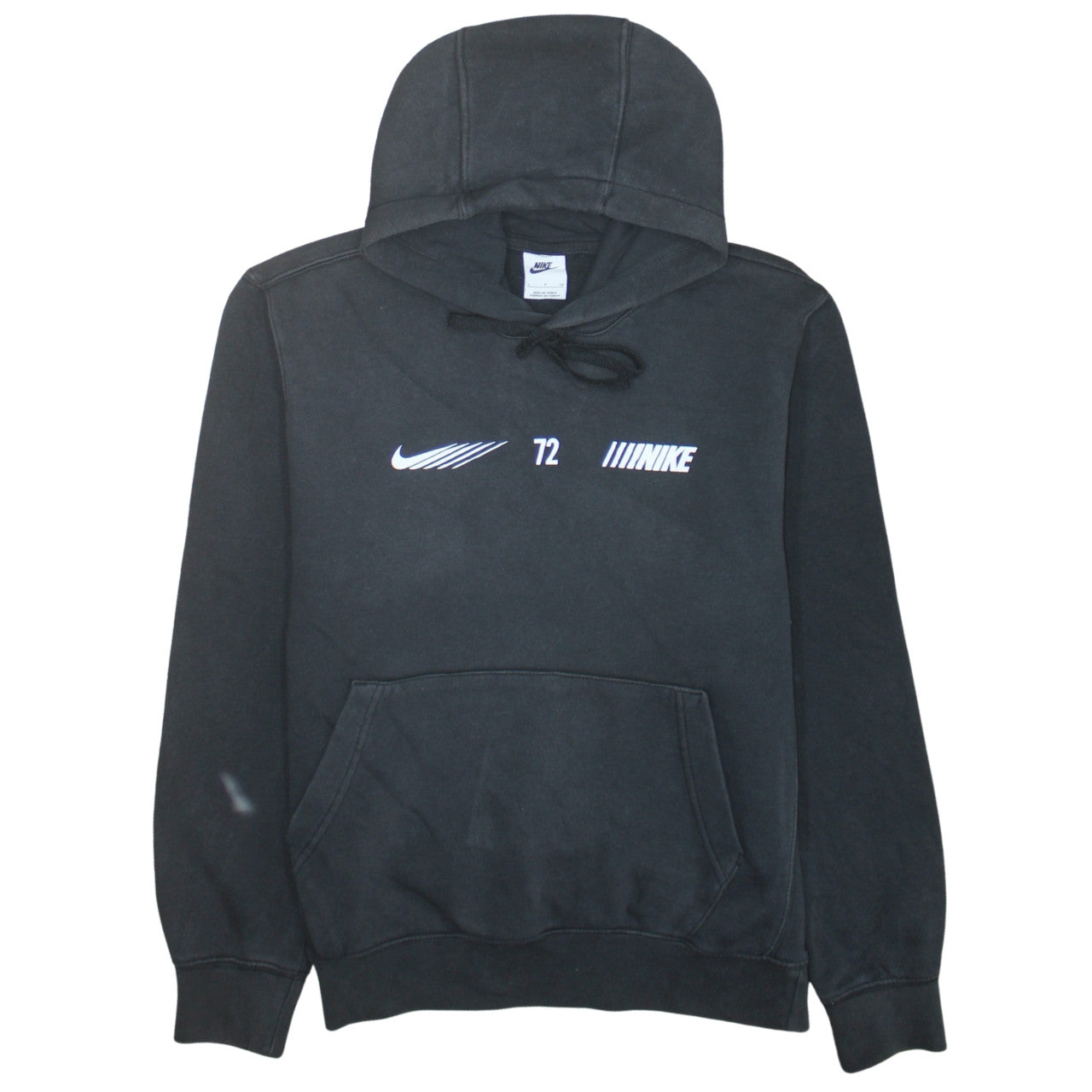 Nike Men's Black Pullover Hoodie Small Logo Graphic Fleece