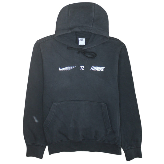 Nike Men's Black Pullover Hoodie Small Logo Graphic Fleece