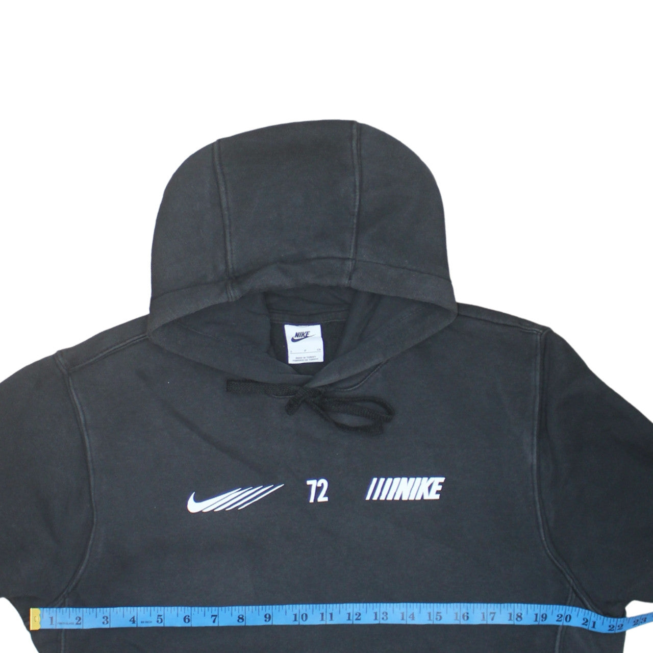 Nike Men's Black Pullover Hoodie Small Logo Graphic Fleece