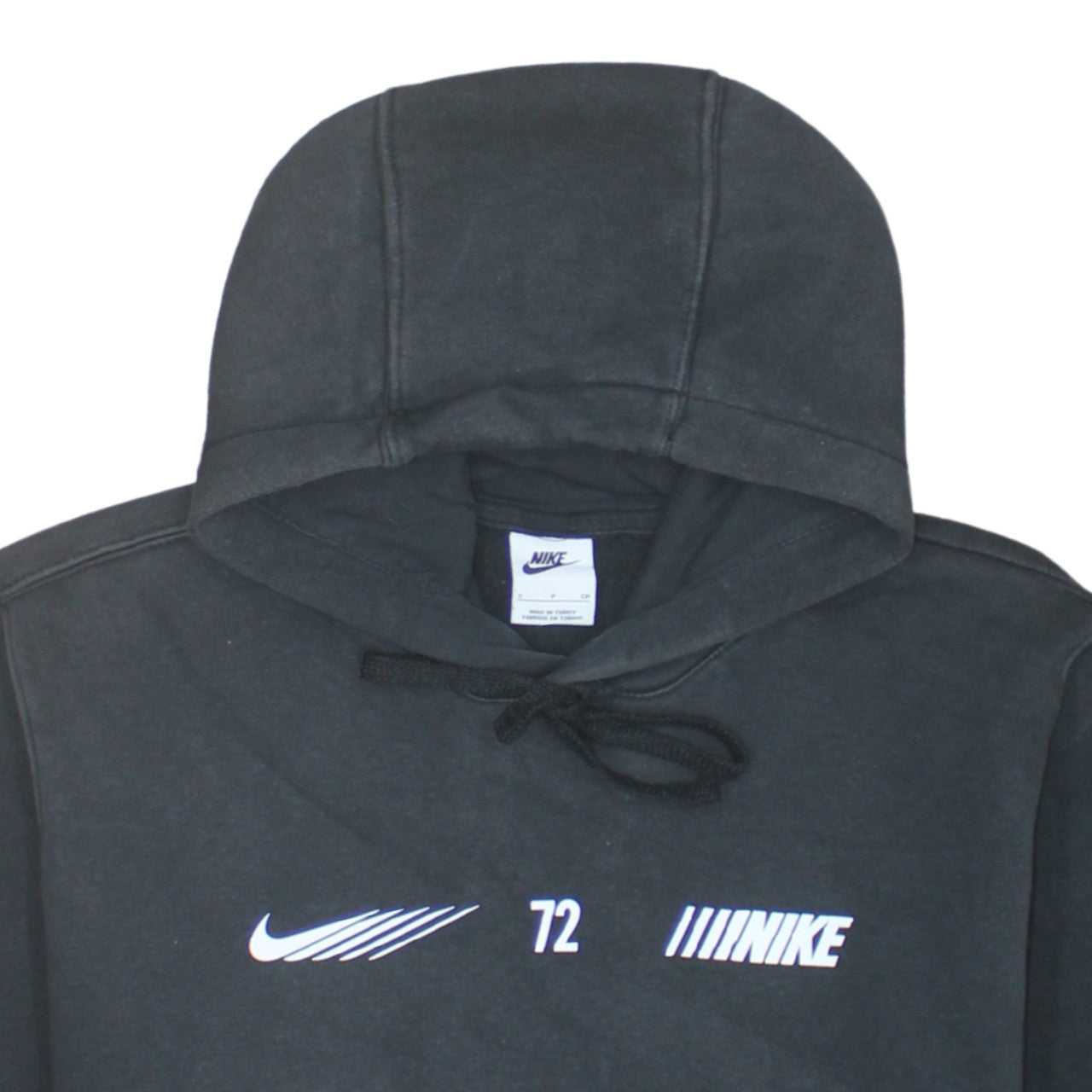 Nike Men's Black Pullover Hoodie Small Logo Graphic Fleece