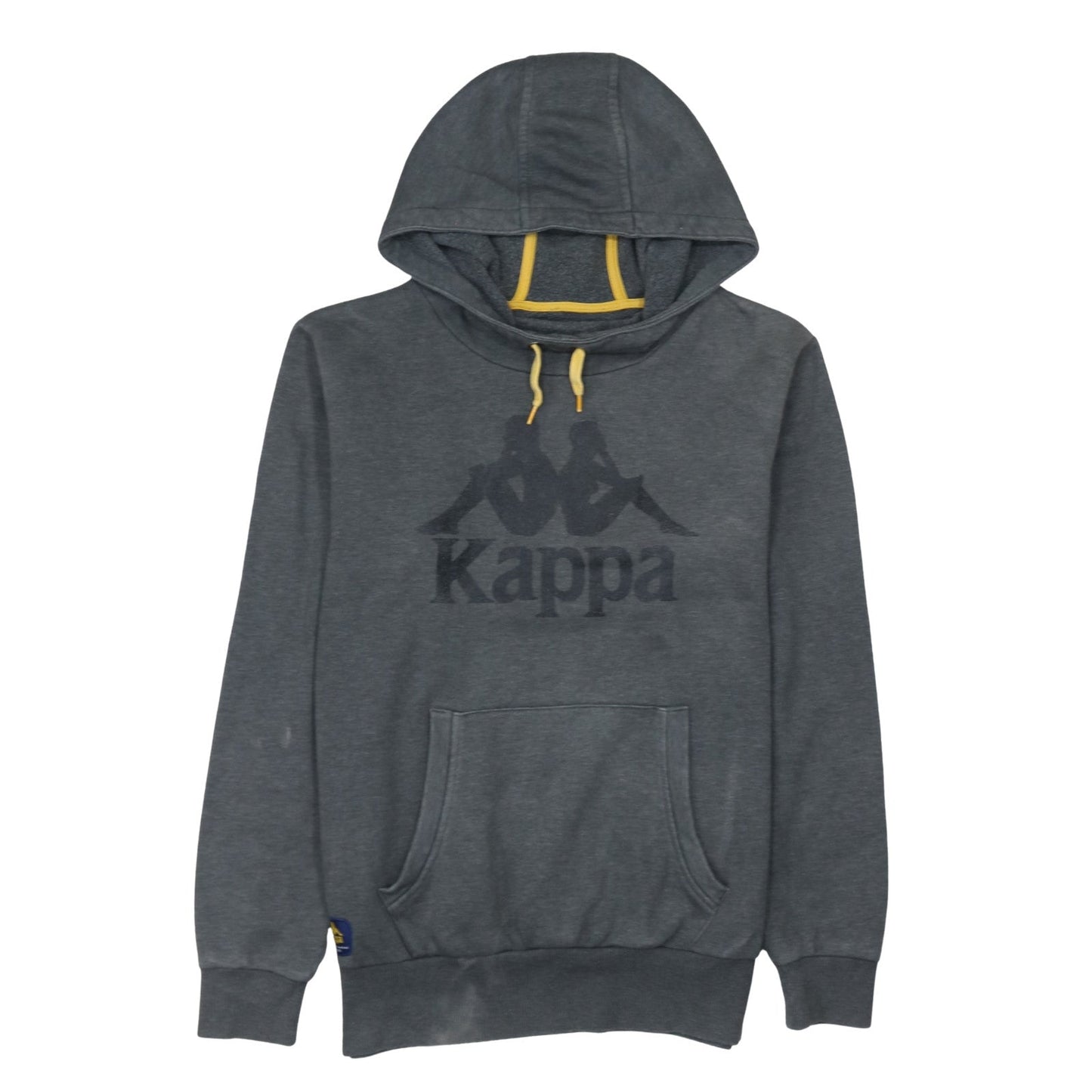 Kappa Men's Grey Pullover Hoodie Large Logo Sportswear