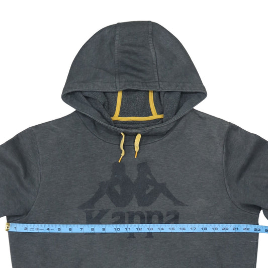 Kappa Men's Grey Pullover Hoodie Large Logo Sportswear
