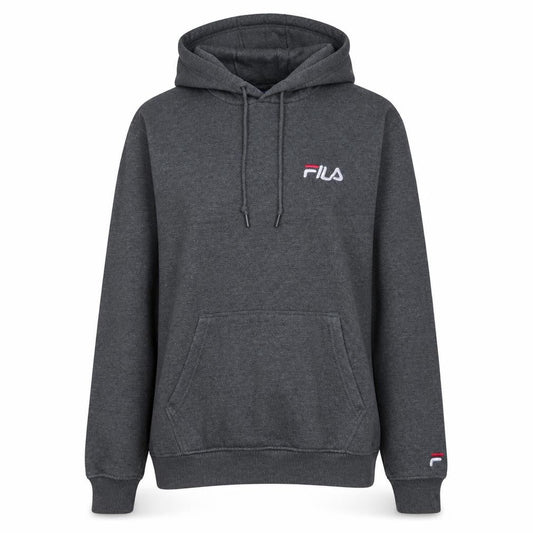 Fila Womens Charcoal Grey Pullover Hoodie Medium Embroidered Logo