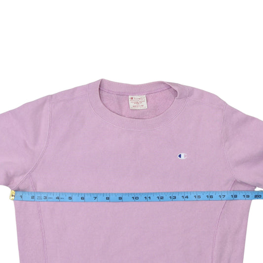 Champion Womens Pink Reverse Weave Sweatshirt Medium Cotton Casual