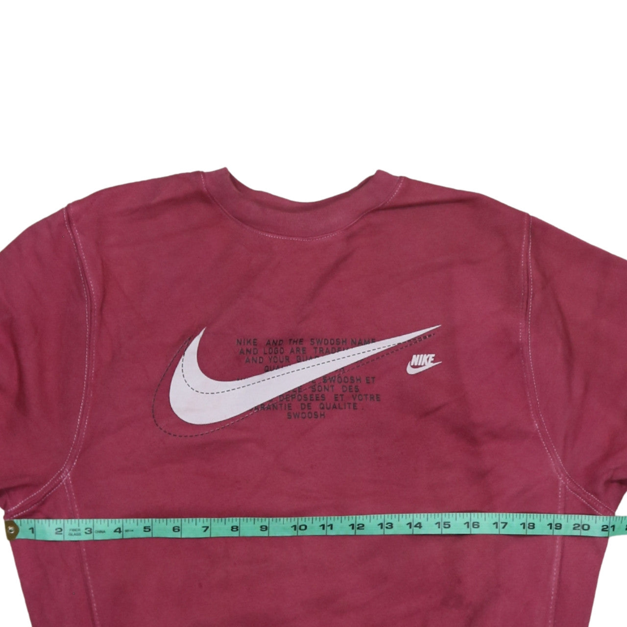 Nike Womens Burgundy XS Pullover Crew Neck Sweatshirt Cotton Blend