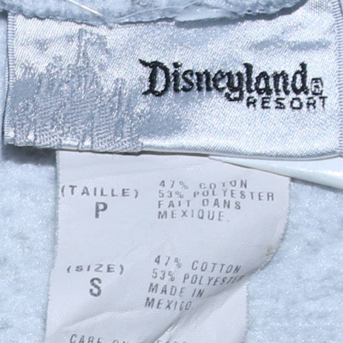 Disneyland Resort Women Grey Full Zip Hoodie Small 2008 Mickey Donald Goofy