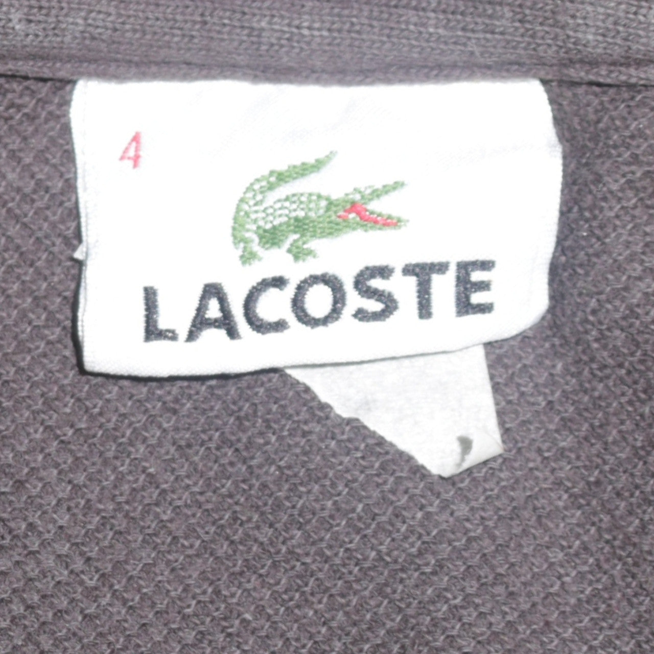 Lacoste Men's Grey 1/4 Zip High Neck Cotton Sweatshirt Size M