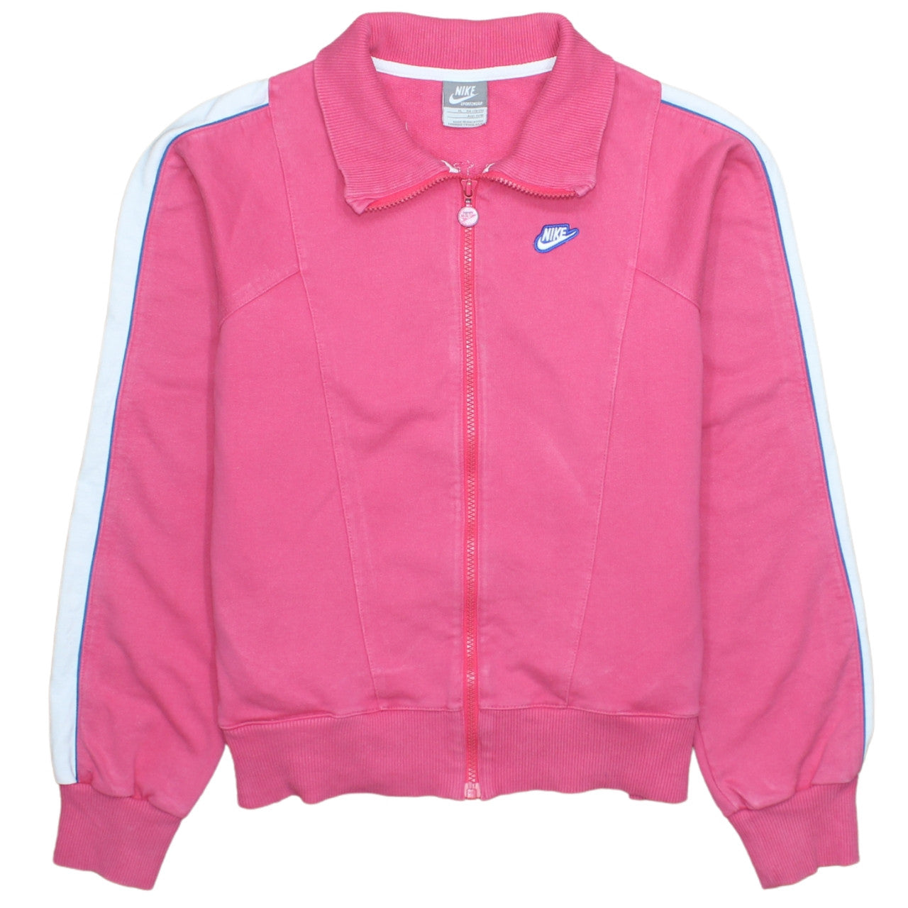 Nike Girls Pink Track Jacket XL 13-15 Years Full Zip Sportswear Top