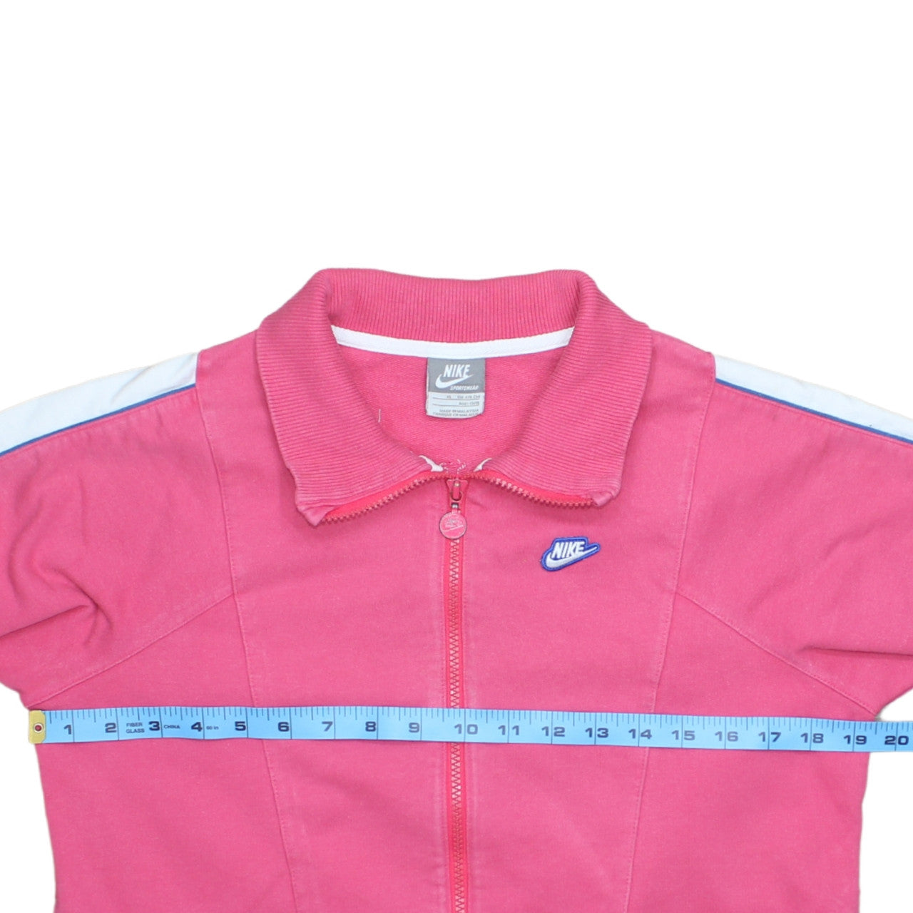 Nike Girls Pink Track Jacket XL 13-15 Years Full Zip Sportswear Top