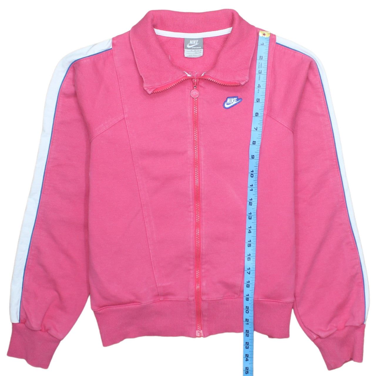 Nike Girls Pink Track Jacket XL 13-15 Years Full Zip Sportswear Top