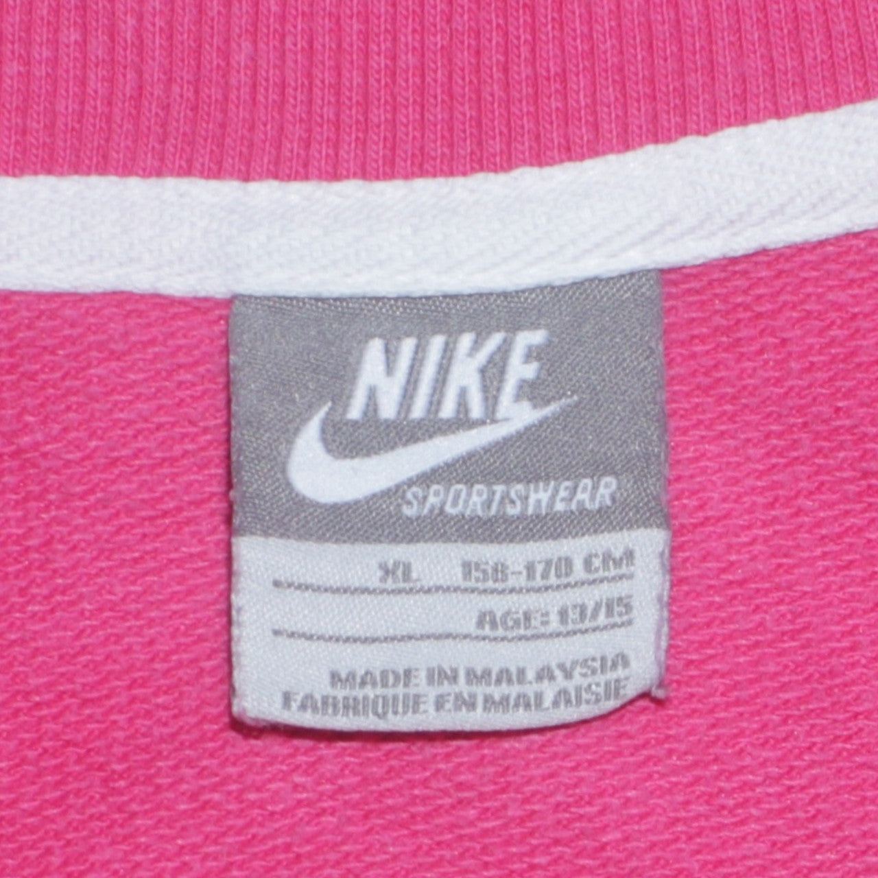 Nike Girls Pink Track Jacket XL 13-15 Years Full Zip Sportswear Top