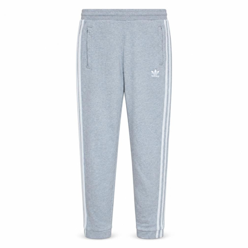 Adidas Men Grey XS Jogger Sweatpants with Logo and Stripes