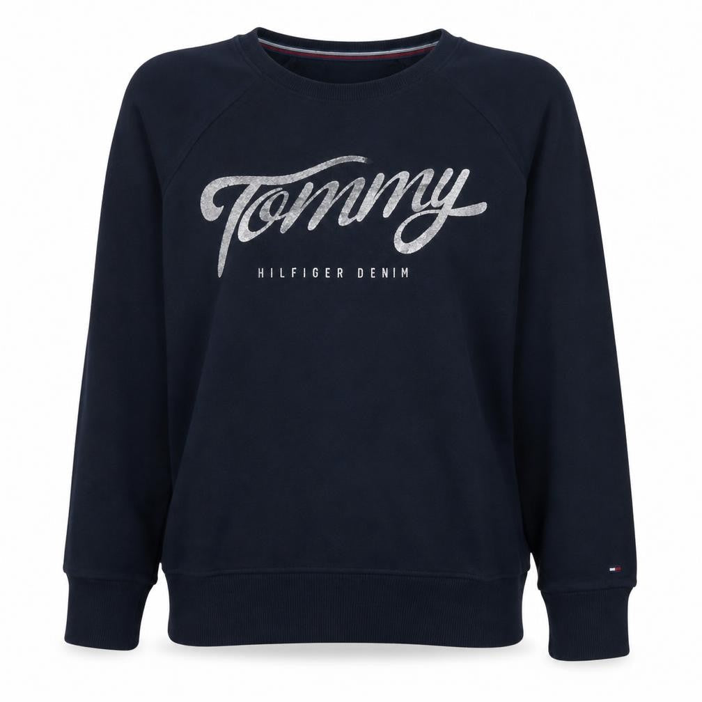Tommy Hilfiger Denim Womens Navy Blue M Pullover Sweatshirt