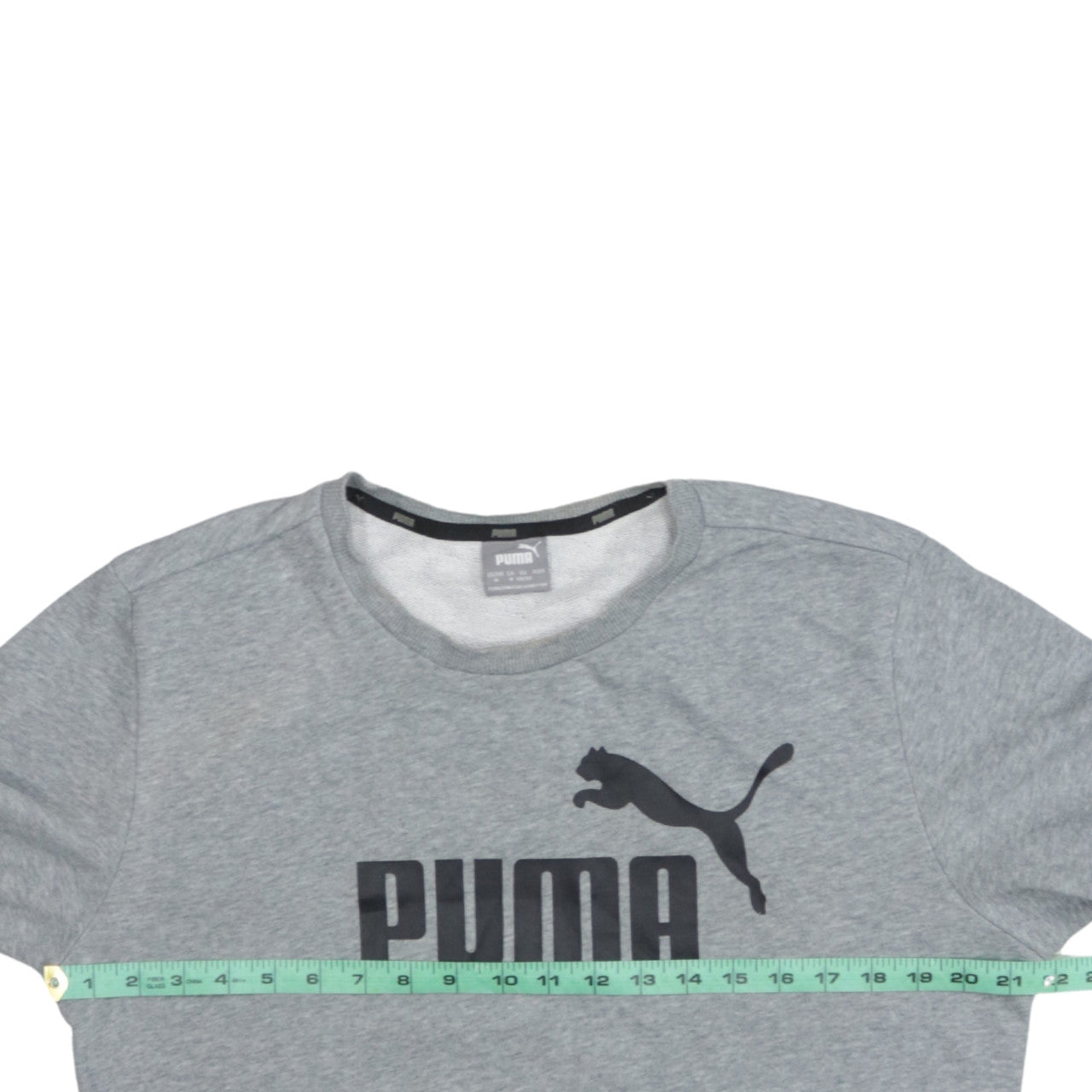 Puma Men's Grey Crew Neck Pullover Sweatshirt Size M Sportswear