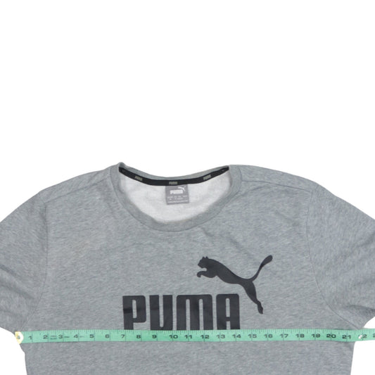 Puma Men's Grey Crew Neck Pullover Sweatshirt Size M Sportswear