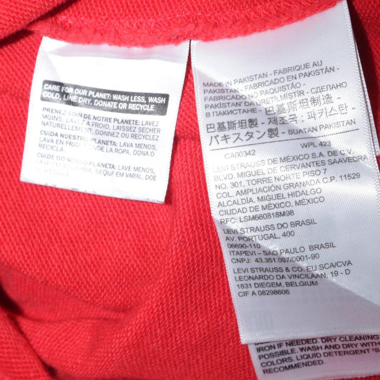 Levi's Men's Red Pullover Hoodie Size L Regular Fit