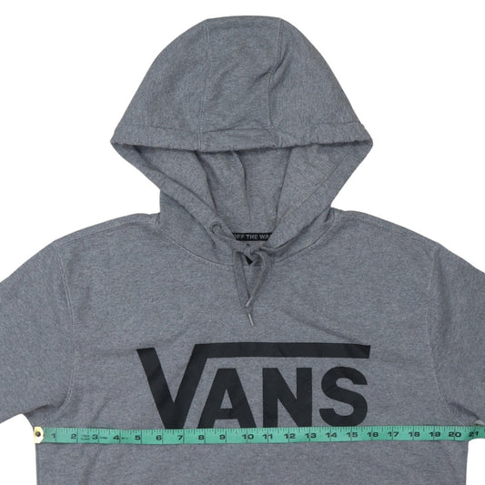 Vans Mens Grey Pullover Hoodie Medium Logo Skate Sweatshirt