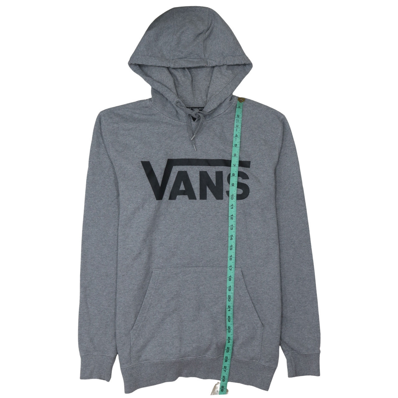 Vans Mens Grey Pullover Hoodie Medium Logo Skate Sweatshirt